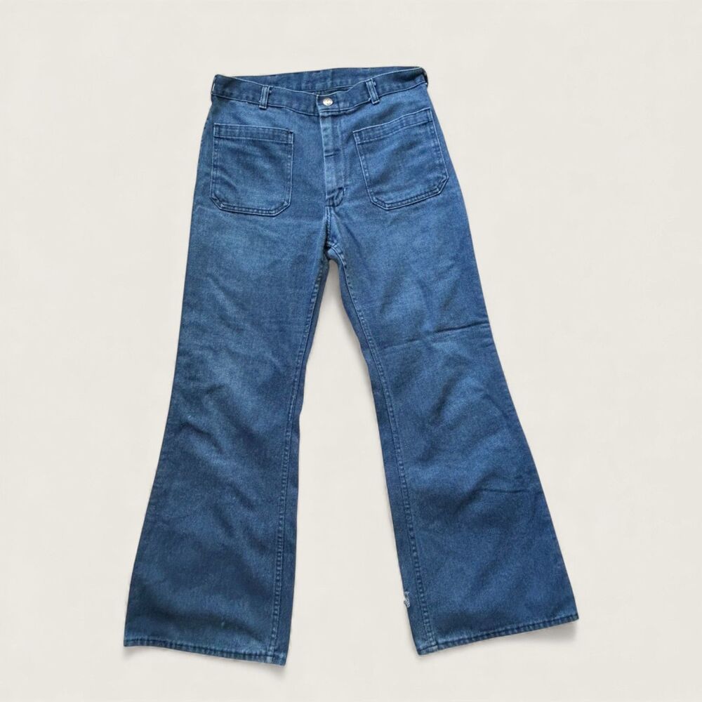 Vintage NAVDUNGAREE Utility Denim Trousers USA Made 1995 Pants 32x30